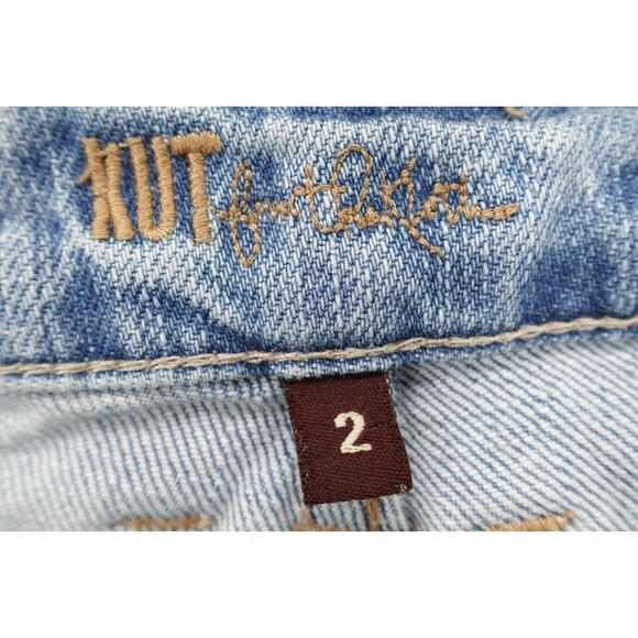 Kut From The Kloth Women's Catherine Boyfriend Distressed Straight Jeans Size 2 - Picture 16 of 16